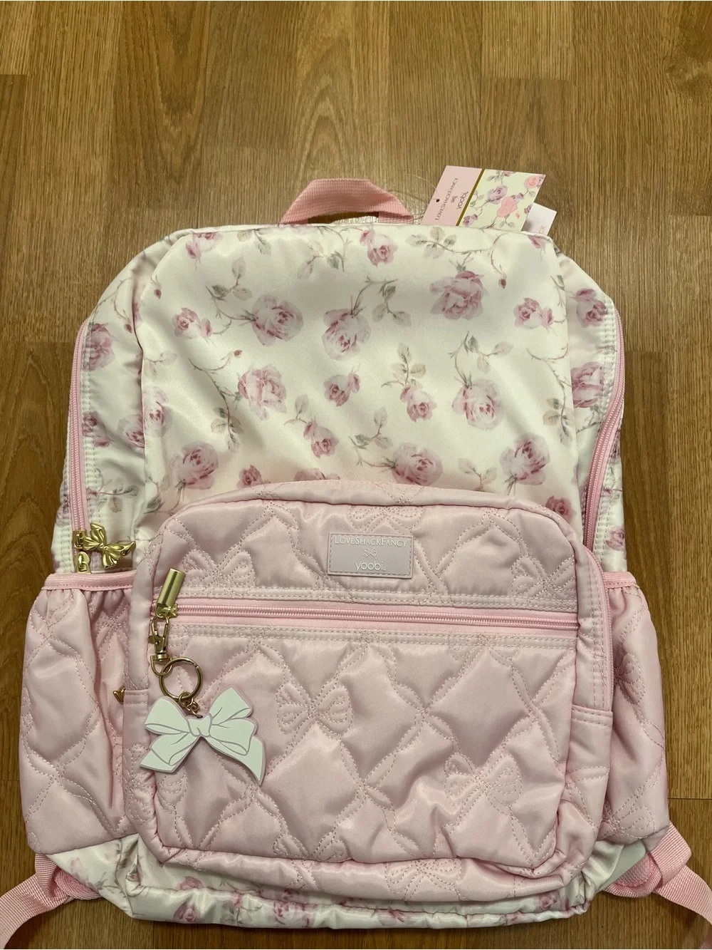 LoveShackFancy x Target Yoobi Ribbon Rosa Backpack – Sterling Dusk